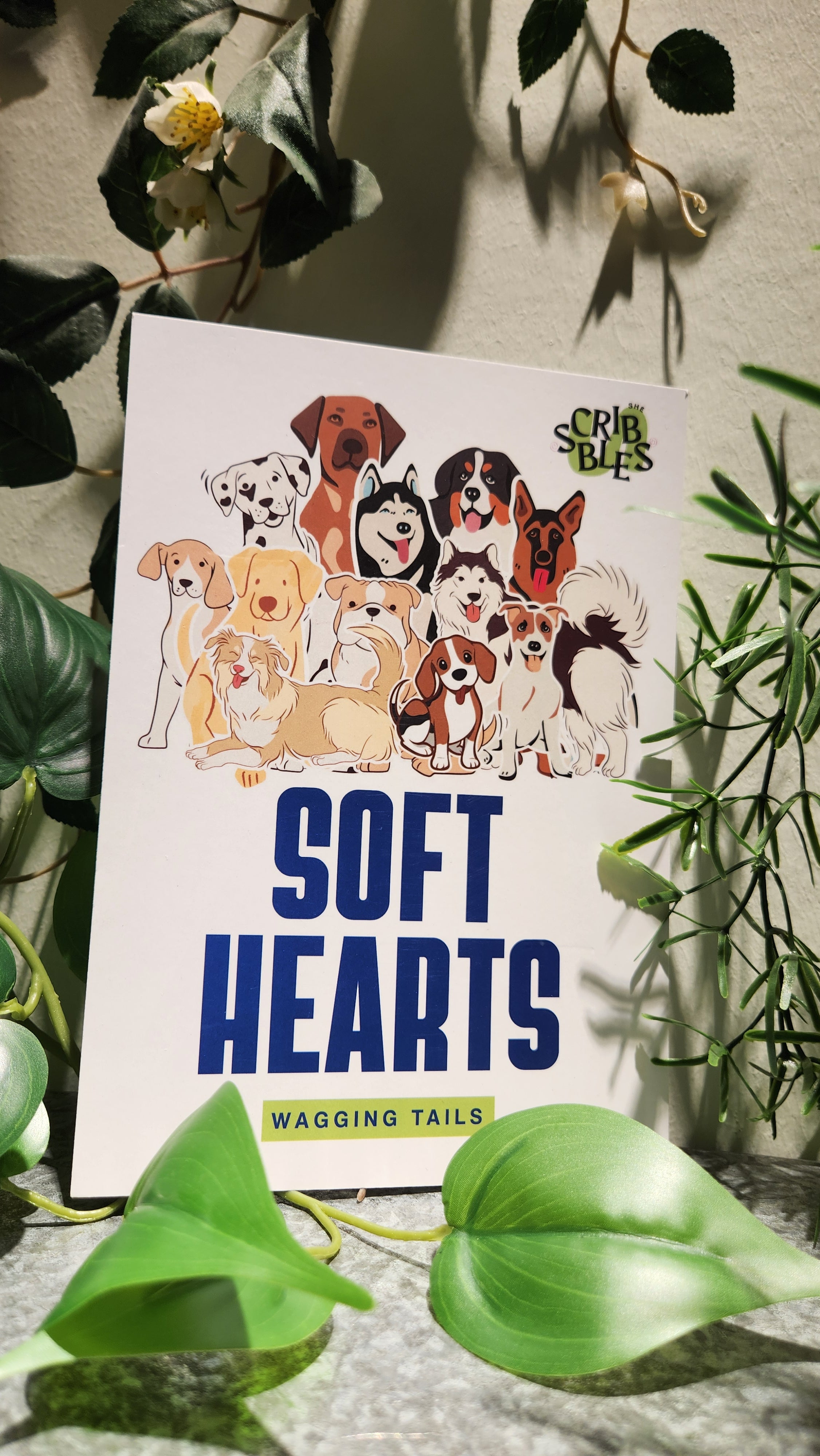 🐾 Soft Hearts – Wagging Tails    2026 Desk Calendar