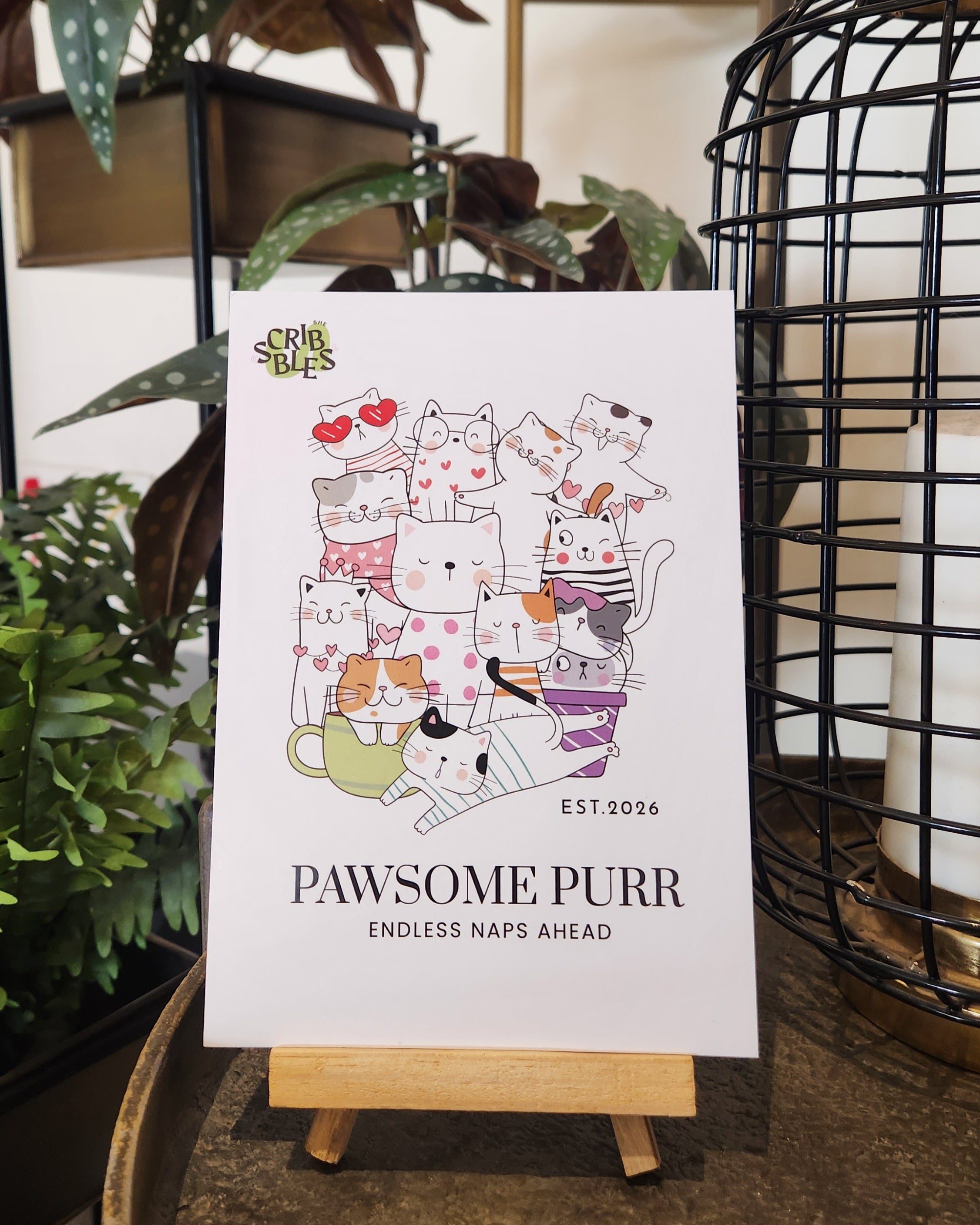 🐾 Pawsome Purr: 2026 Desk Calendar & Joy Journal